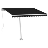 Vidaxl Luifel manuelt kan udvides med LED 300x250 cm anthracitfarve