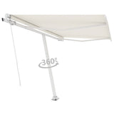 Vidaxl Luifel løsrevet manuelt udvider 350x250 cm creme -farvet