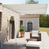 Vidaxl Luifel løsrevet manuelt udvider 350x250 cm creme -farvet