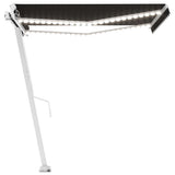Vidaxl Luifel manuelt kan udvides med LED 350x250 cm anthracitfarve