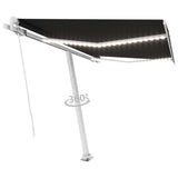 Vidaxl Luifel manuelt kan udvides med LED 350x250 cm anthracitfarve