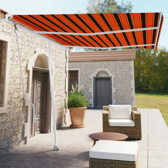 Vidaxl Luifel FREESIDE AUTOMATISK 350X250 CM ORANGE OG BRUN