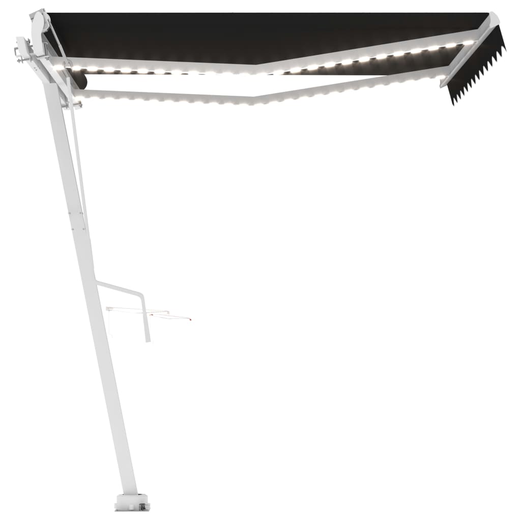 Vidaxl Luifel Automatisk med LED og vindsensor 350x250 cm Anthracite