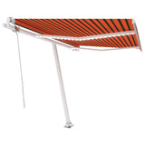 Vidaxl Luifel Automatisk med LED vindsensor 350x250 cm Orange Brown