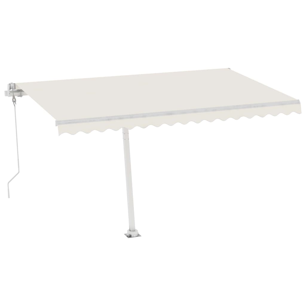 Vidaxl Luifel Frit -stående automatisk 400x300 cm creme -farvet