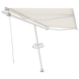 Vidaxl Luifel Frit -stående automatisk 400x300 cm creme -farvet