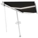 Vidaxl Luifel Automatic med LED og vindsensor 400x300 cm Anthracite