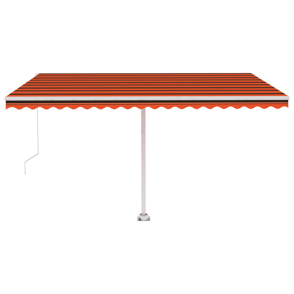 Vidaxl Laifel løsrevet manuelt Træk 450x300 cm orange brun