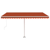 Vidaxl Laifel løsrevet manuelt Træk 450x300 cm orange brun