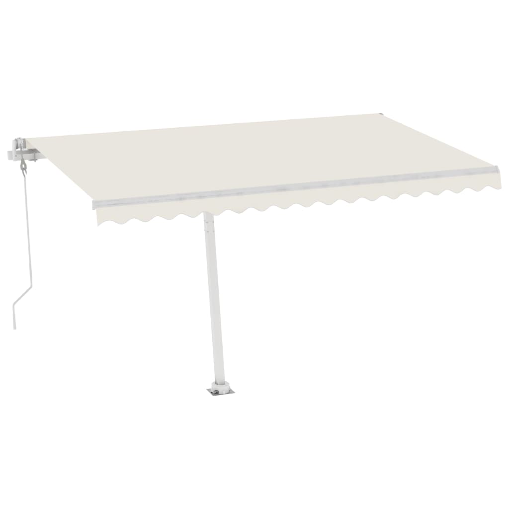 Vidaxl Luifel Frit -stående automatisk 450x300 cm creme -farvet