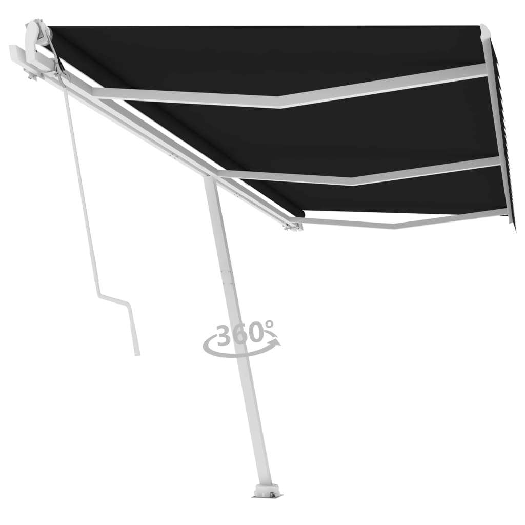 Vidaxl Laifel fritstående automatisk 600x300 cm antracit -farvet