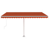 Vidaxl Luifel løsrevet manuelt udvider 400x350 cm orange brun