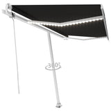Vidaxl Luifel Automatisk med LED og vindsensor 400x350 cm Anthracite