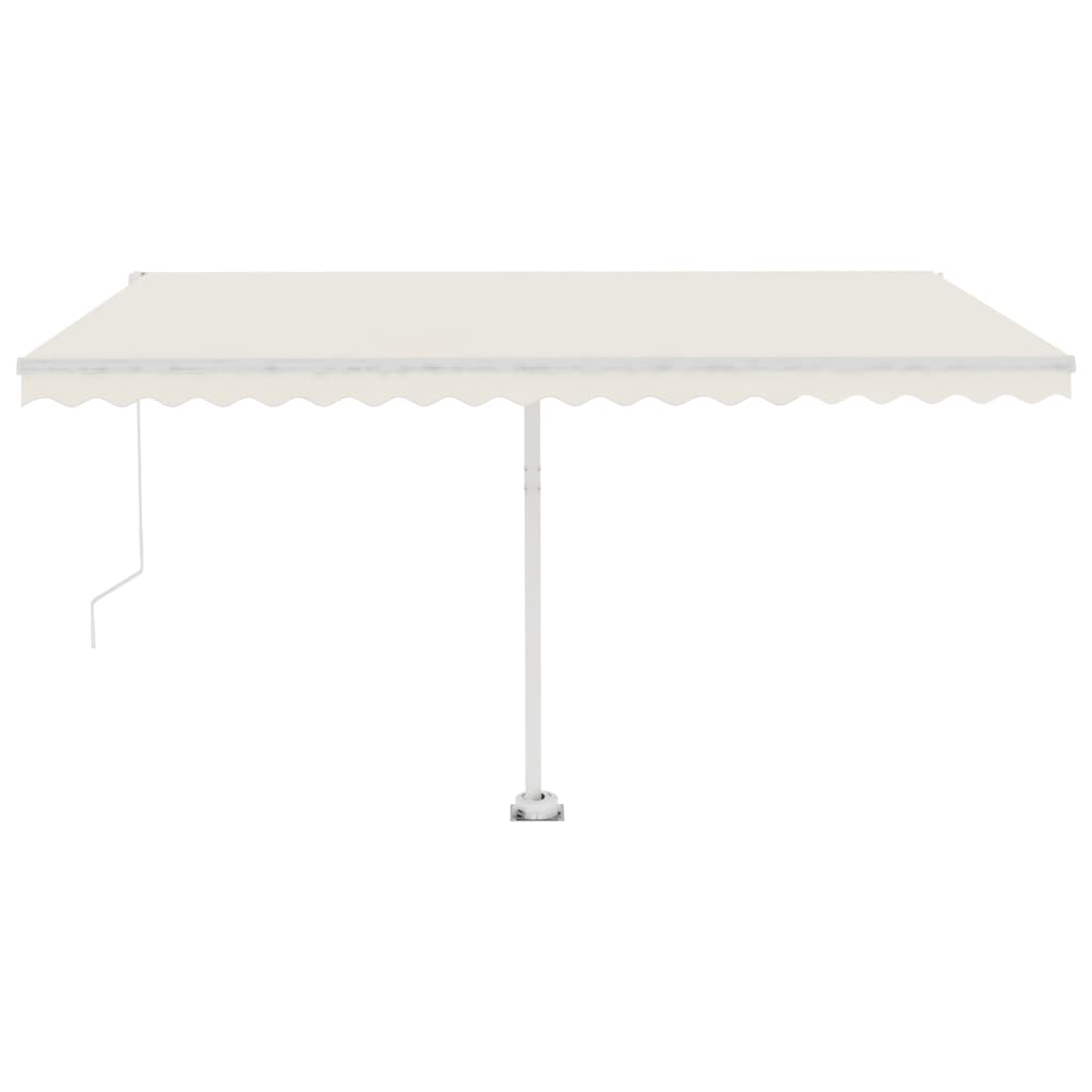 Vidaxl Luifel løsrevet manuelt udvider 450x350 cm creme -farvet