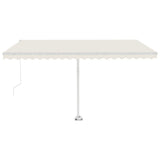 Vidaxl Luifel løsrevet manuelt udvider 450x350 cm creme -farvet