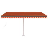 Vidaxl Luifel løsrevet manuelt udvider 450x350 cm orange brun