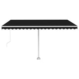 Vidaxl Luifel manuelt kan udvides med LED 450x350 cm anthracitfarve
