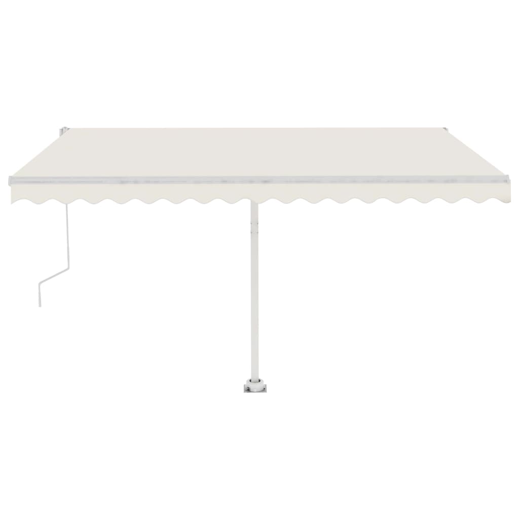 Vidaxl Luifel Frit -stående automatisk 450x350 cm creme -farvet