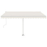 Vidaxl Luifel Frit -stående automatisk 450x350 cm creme -farvet