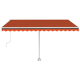Vidaxl Luifel Automatisk med LED vindsensor 450x350 cm Orange Brown