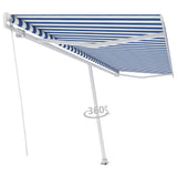 Vidaxl Luifel løsrives manuelt 500x350 cm blå og hvid