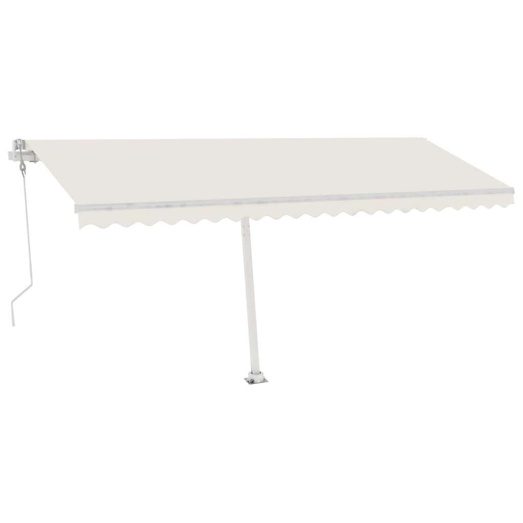 Vidaxl Luifel Frit -stående automatisk 500x350 cm creme -farvet