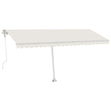 Vidaxl Luifel Frit -stående automatisk 500x350 cm creme -farvet