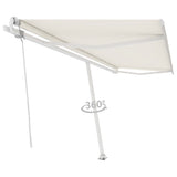 Vidaxl Luifel Frit -stående automatisk 500x350 cm creme -farvet