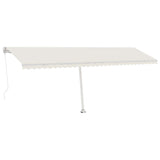 Vidaxl Luifel løsrevet manuelt strækker sig 600x350 cm creme -farvet