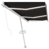 Vidaxl Luifel manuelt kan udvides med LED 600x350 cm anthracitfarve