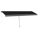 Vidaxl Luifel manuelt kan udvides med LED 600x350 cm anthracitfarve