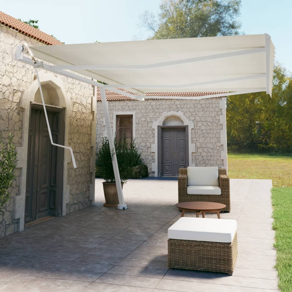 Vidaxl Luifel FREESIDE AUTOMATISK 600X350 CM CREAM -FARVET