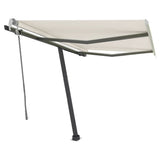 Vidaxl Luifel manuelt kan udvides med LED 300x250 cm creme -farvet
