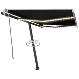 Vidaxl Luifel manuelt kan udvides med LED 300x250 cm anthracitfarve