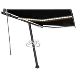 Vidaxl Luifel Automatisk med LED og vindsensor 300x250 cm Anthracite