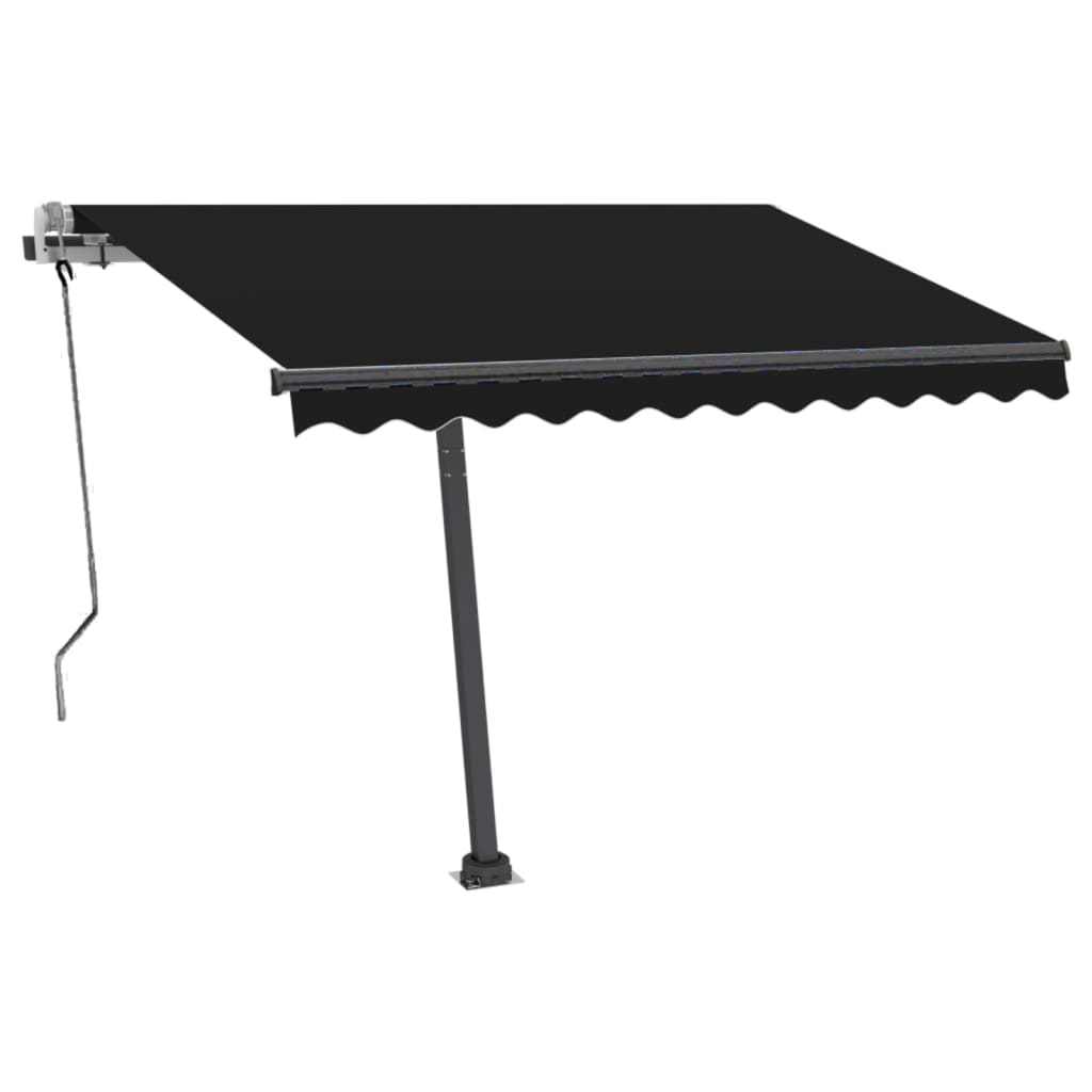 Vidaxl Luifel manuelt kan udvides med LED 350x250 cm anthracitfarve
