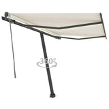 Vidaxl Luifel Automatic med LED og vindsensor 350x250 cm cremefarve