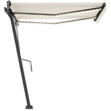 Vidaxl Luifel Automatic med LED og vindsensor 350x250 cm cremefarve