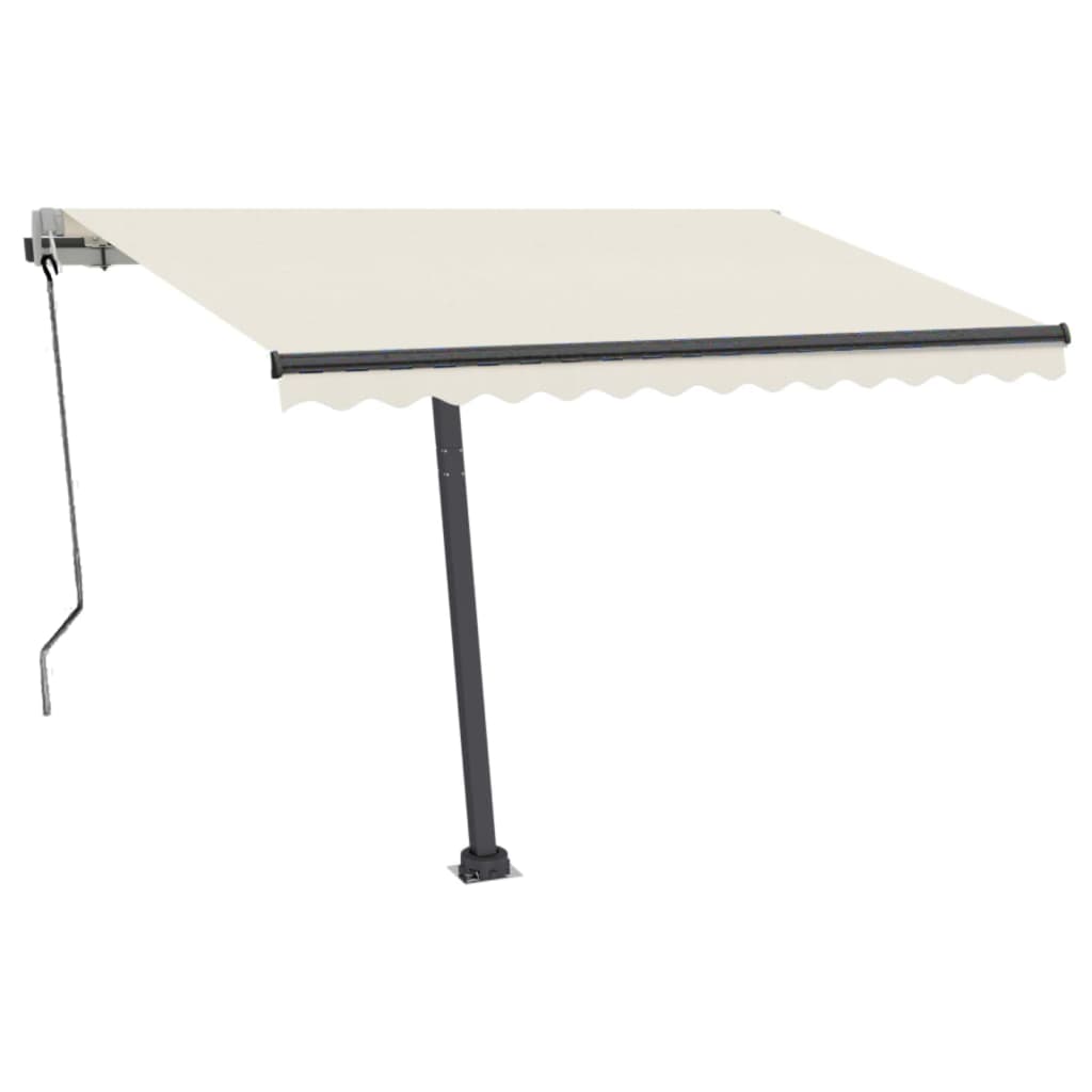 Vidaxl Luifel Automatic med LED og vindsensor 350x250 cm cremefarve