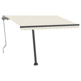 Vidaxl Luifel Automatic med LED og vindsensor 350x250 cm cremefarve