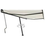 Vidaxl Luifel løsrevet manuelt udvider 400x300 cm creme -farvet
