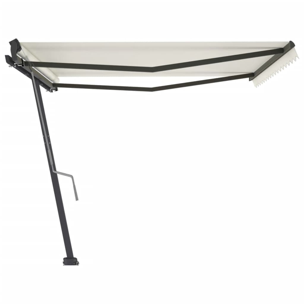 Vidaxl Luifel løsrevet manuelt udvider 400x300 cm creme -farvet