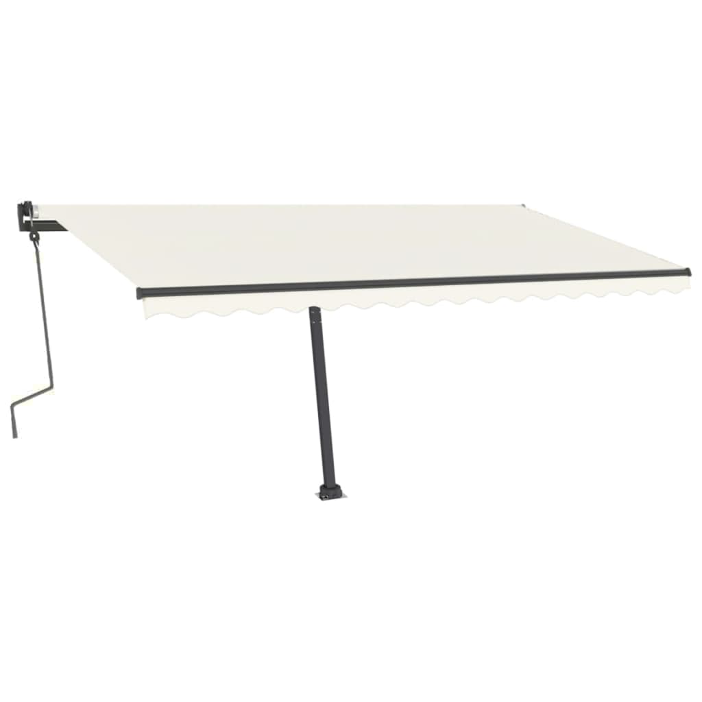 Vidaxl Luifel løsrevet manuelt udvider 400x300 cm creme -farvet