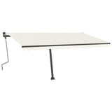 Vidaxl Luifel løsrevet manuelt udvider 400x300 cm creme -farvet