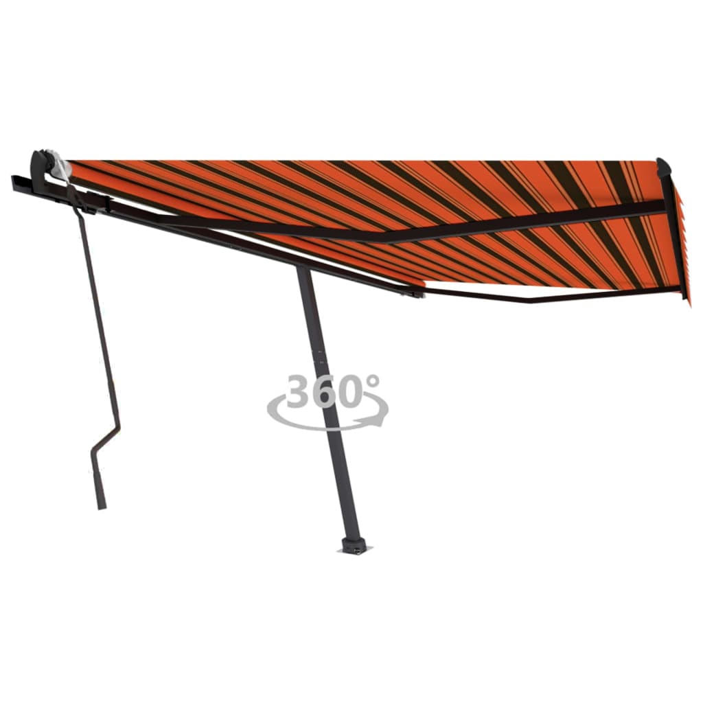Vidaxl Luifel løsrevet manuelt udvider 400x300 cm orange brun