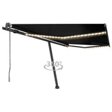 Vidaxl Luifel Automatic med LED og vindsensor 400x300 cm Anthracite