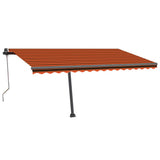 Vidaxl Luifel Automatisk med LED vindsensor 400x300 cm Orange Brown