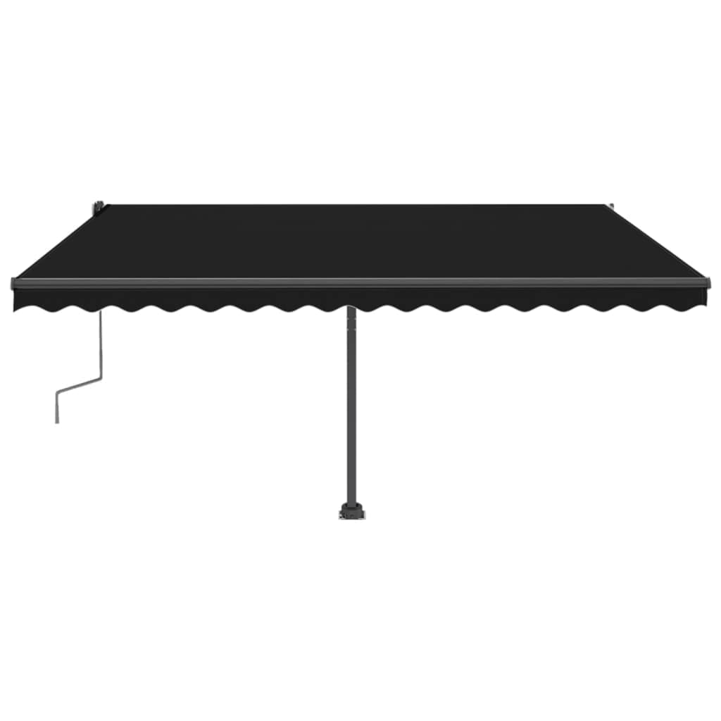 Vidaxl Luifel manuelt kan udvides med LED 450x300 cm anthracitfarve