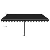 Vidaxl Luifel manuelt kan udvides med LED 450x300 cm anthracitfarve