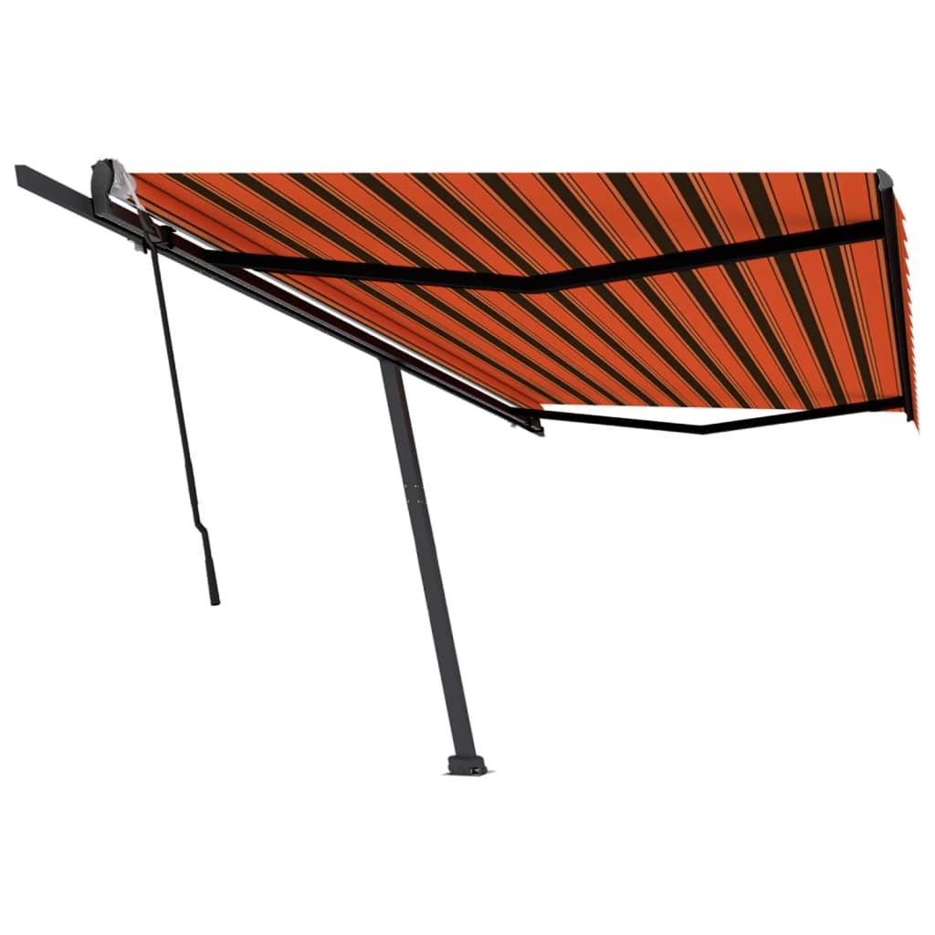 Vidaxl Luifel løsrevet manuelt udvider 500x300 cm orange brun